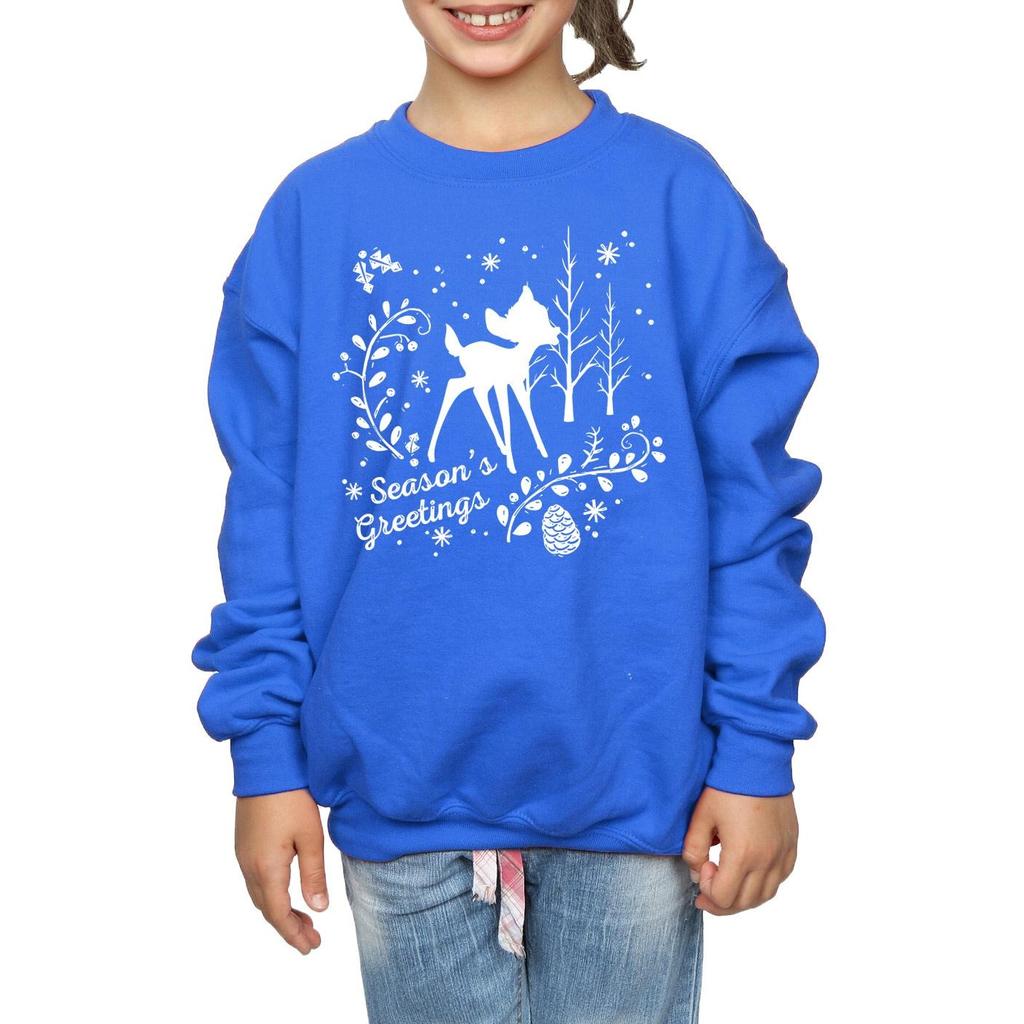 Disney Girls Bambi Christmas Greetings Sweatshirt