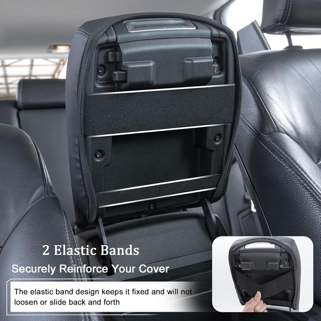 JDMCAR Center Console Cover Compatible with 2023 2024 2025 2026 Chevy Colorado/GMC Canyon Accessories Customized PU Leather Armrest Box Lid Protector