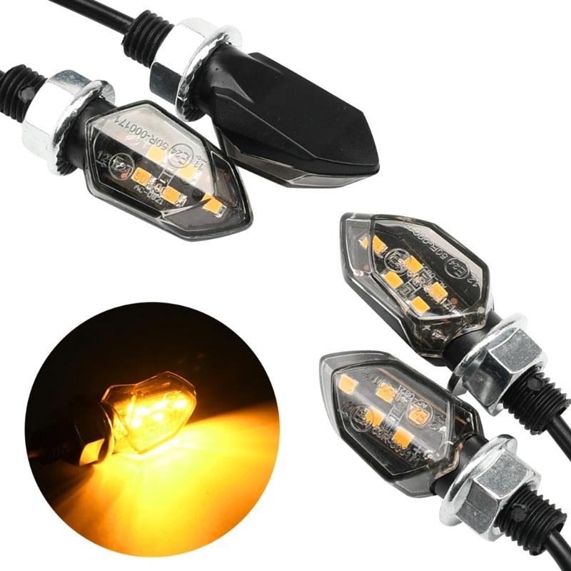Motorcycle Signal Lamps Improved Visibility Broad 12V 1W Indicator Lights Blinkers Flasher Universal for Most Model