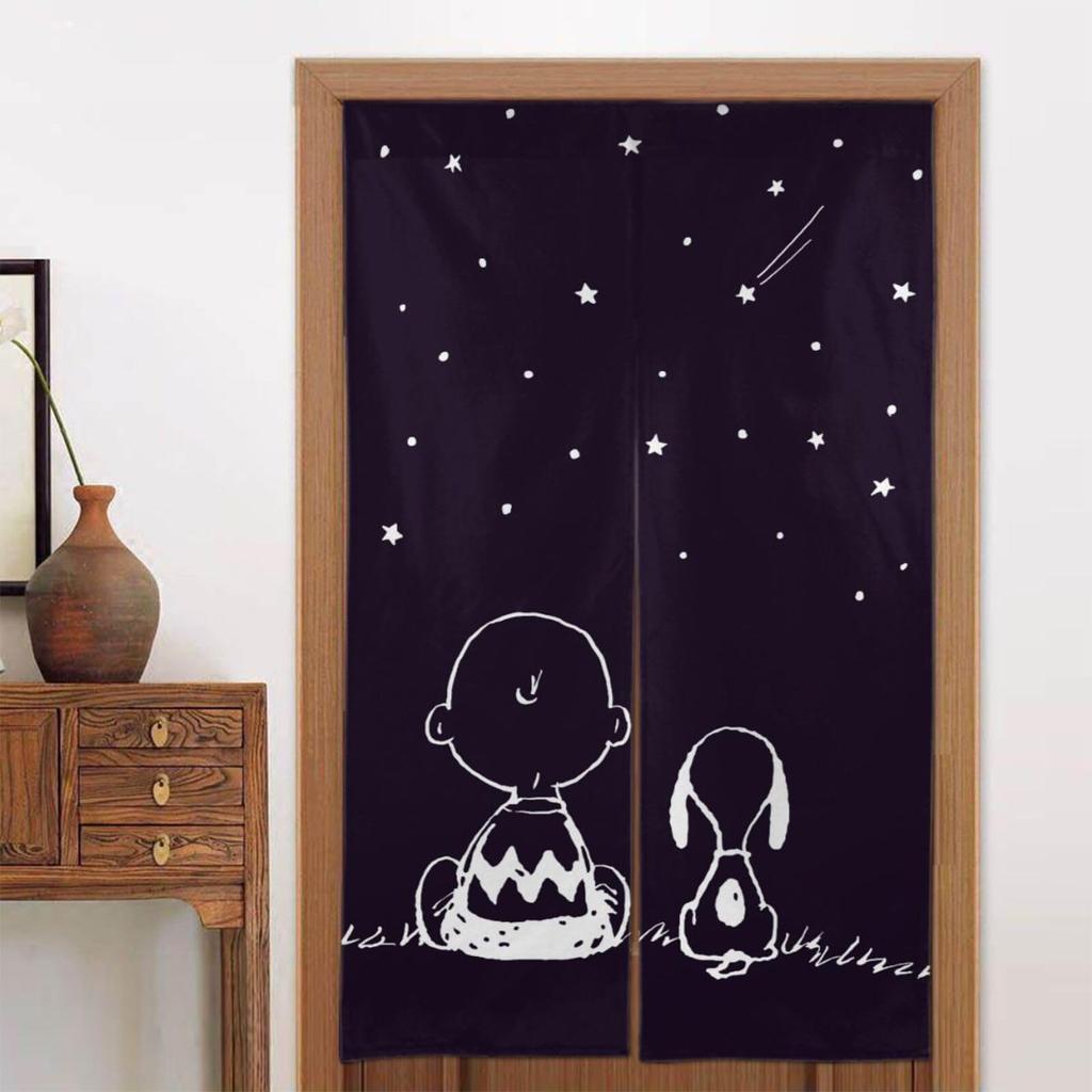 Cute Snoopy cartoon character noren easy to room divider curtains suitable for all seasons curtains, fashionable, light-blocking, install,