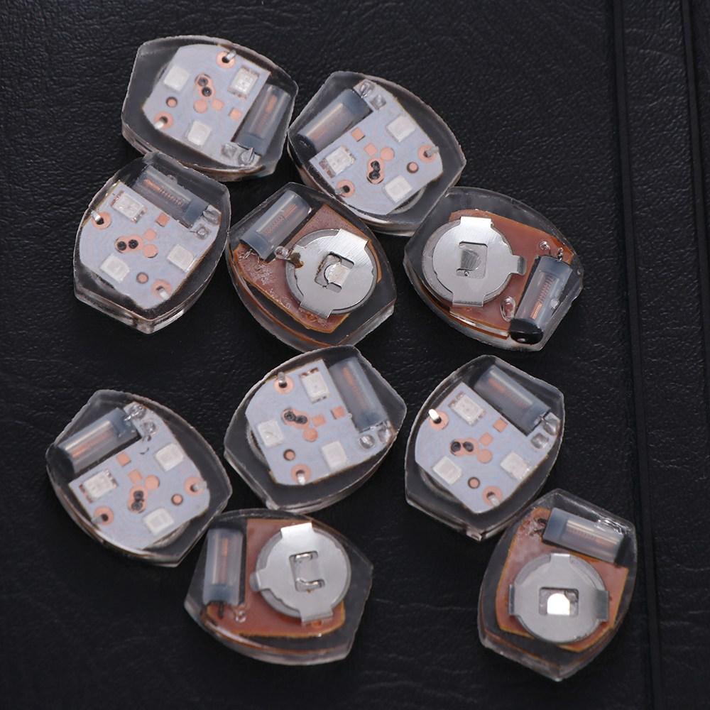 10Pcs Sandal Accessories Plastic LED Shoe Light Miniature Luminous Vibrating Light Glowing Hole Shoes Lamp Kids Gift