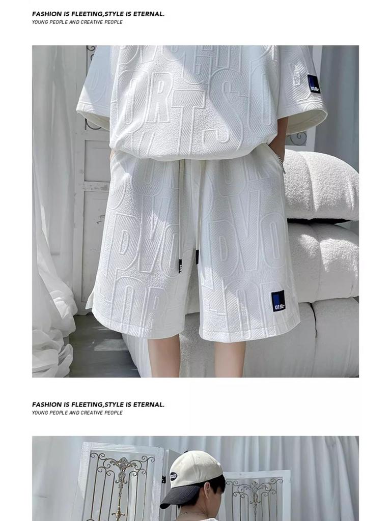 Men's Trendy Summer Casual Two-Piece Sports Set - Short-Sleeved Top and Shorts