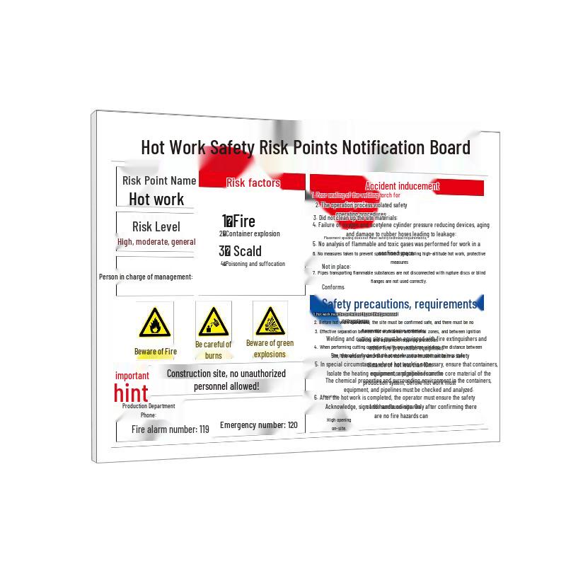 Industrial PVC Safety Warning Sign One Size