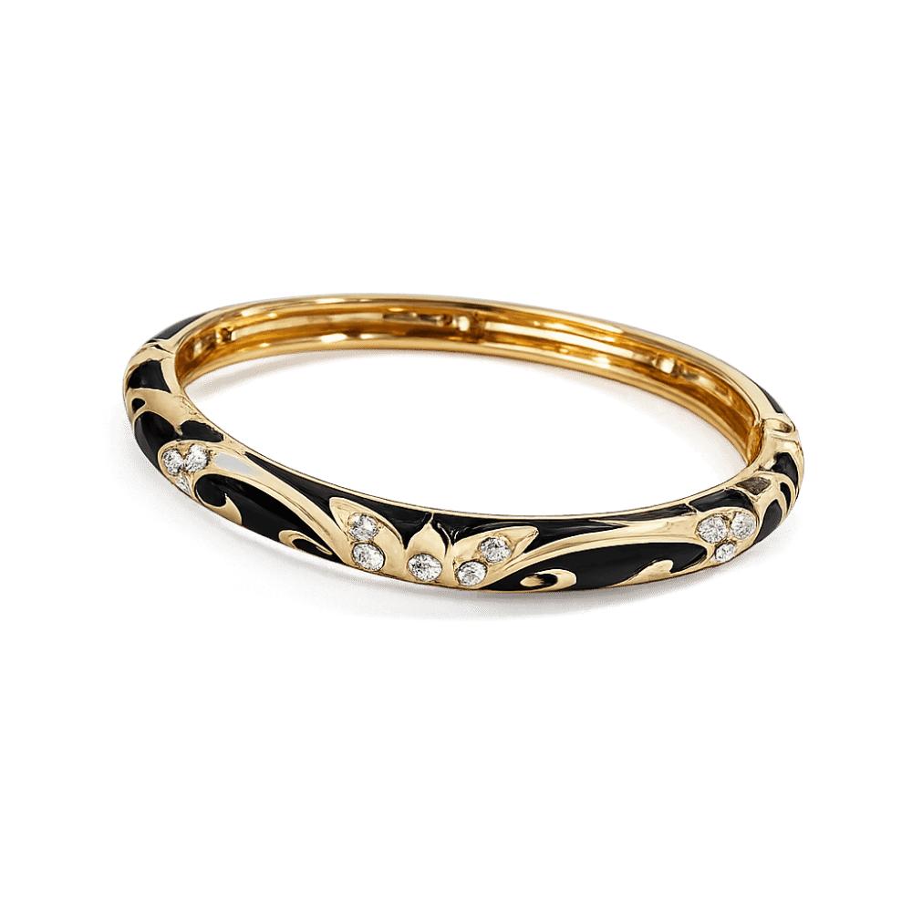 Eleganter Cloisonné Offener Armreif Zink Zink Zinklegierung Retro Hof Blumiger Armreif Vintage Emaille Armband Mode