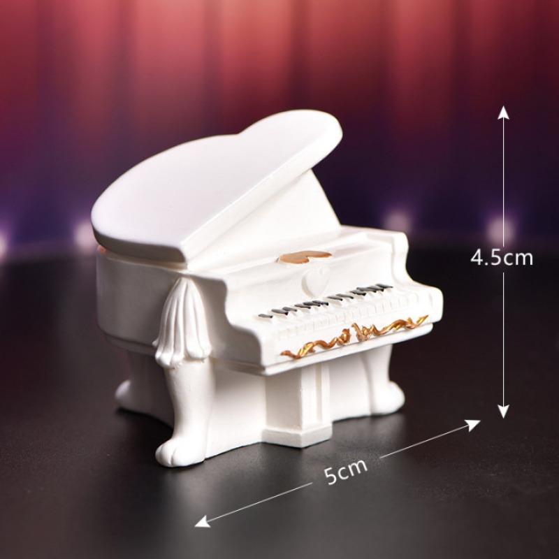 Micro-landscape Resin Decorative Items Simulated Musical Instruments Piano and Guitar Miniature Desktop Ornaments