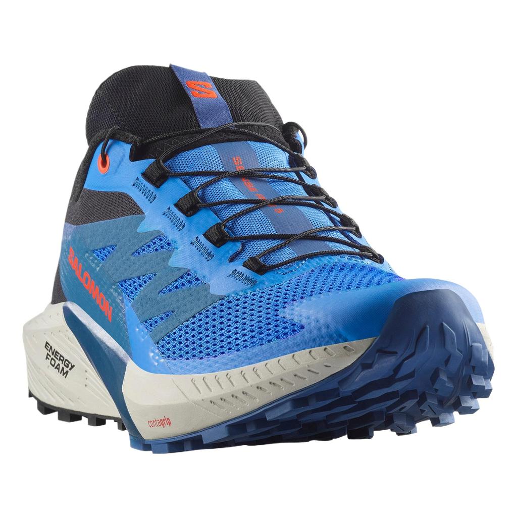 New SALOMON Sense Ride 5 Abrasion Resistant Low Top Running Shoes Men's French Blue 478086