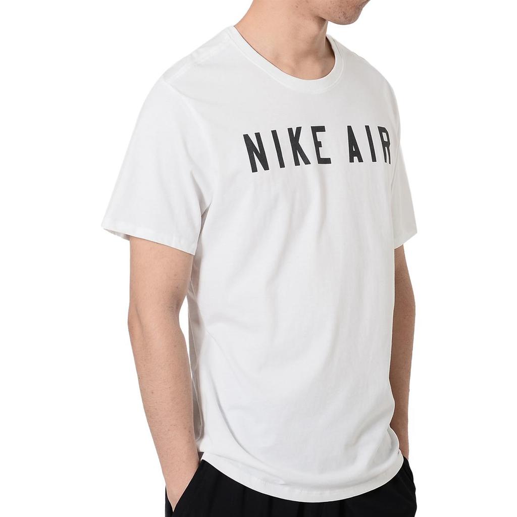 Nike T Shirts Men's White Crew Neck Moderate Straight Fit AJ7438-100