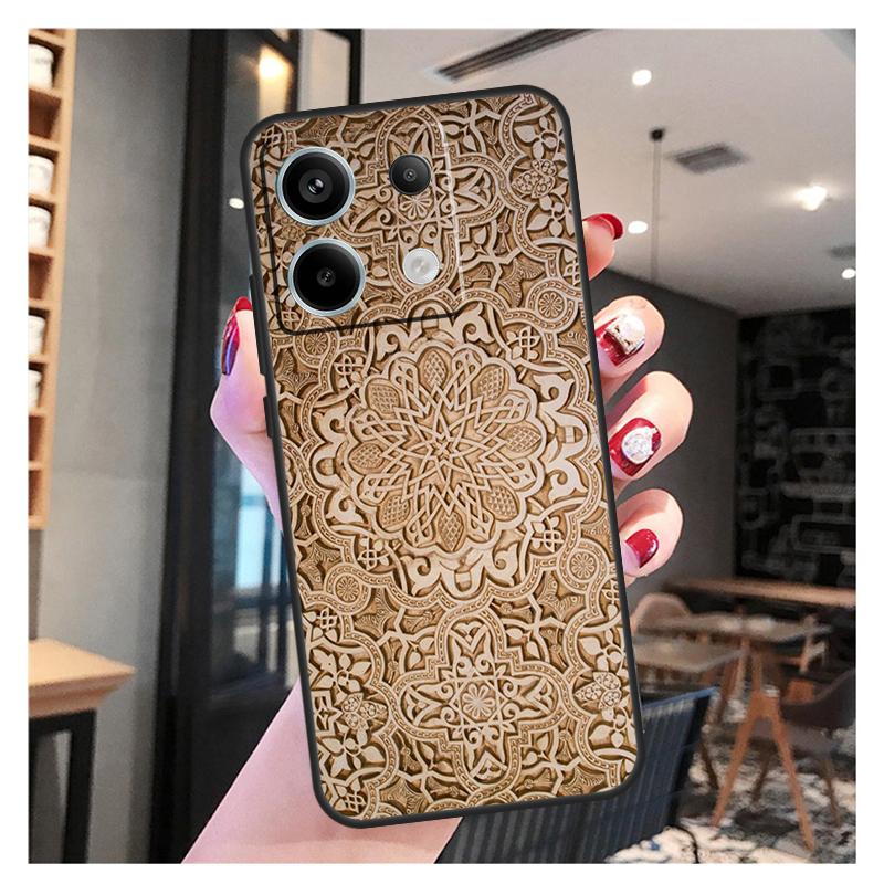 Indian Floral Henna Mandala Case For Xiaomi Redmi 12 13 C 9C 10C Redmi Note 13 Pro 9 10 11 12 9S 10S 11S 12S Back Cover