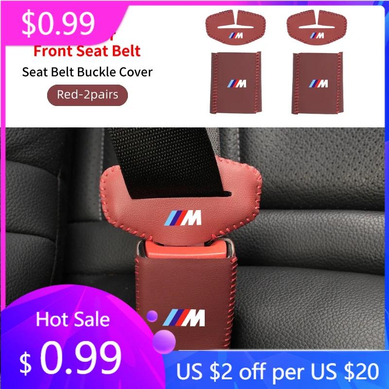 2025 Hot Car Styling Leather Seat Belt Buckle Protector For BMW 1 2 3 5 7 Series X1X2X3X4X5X6G20 G30 G11 G12