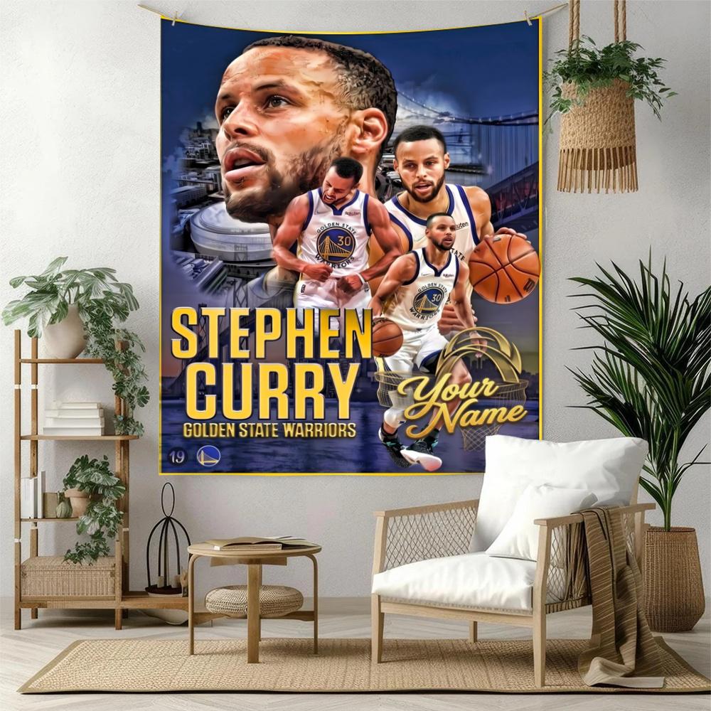 Golden State Warriors Poster Retro Tapestry Nordic Minimal Made For Balcony Reading Corner Dorm Wall Four Seasons Gallery Wall