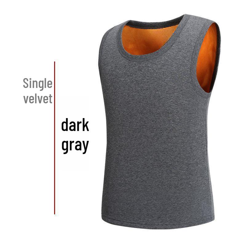 

Мужской жилет с подогревом на флисовой подкладке - Теплый приталенный крой для осени и зимы L (100-115 jin) темно-серого