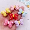 12PCS Mix Resin Kawaii Colorful Wave Point Bowknot Flat Back Cabochon Stone Scrapbook DIY Home Decor Figurine Crafts Accessories