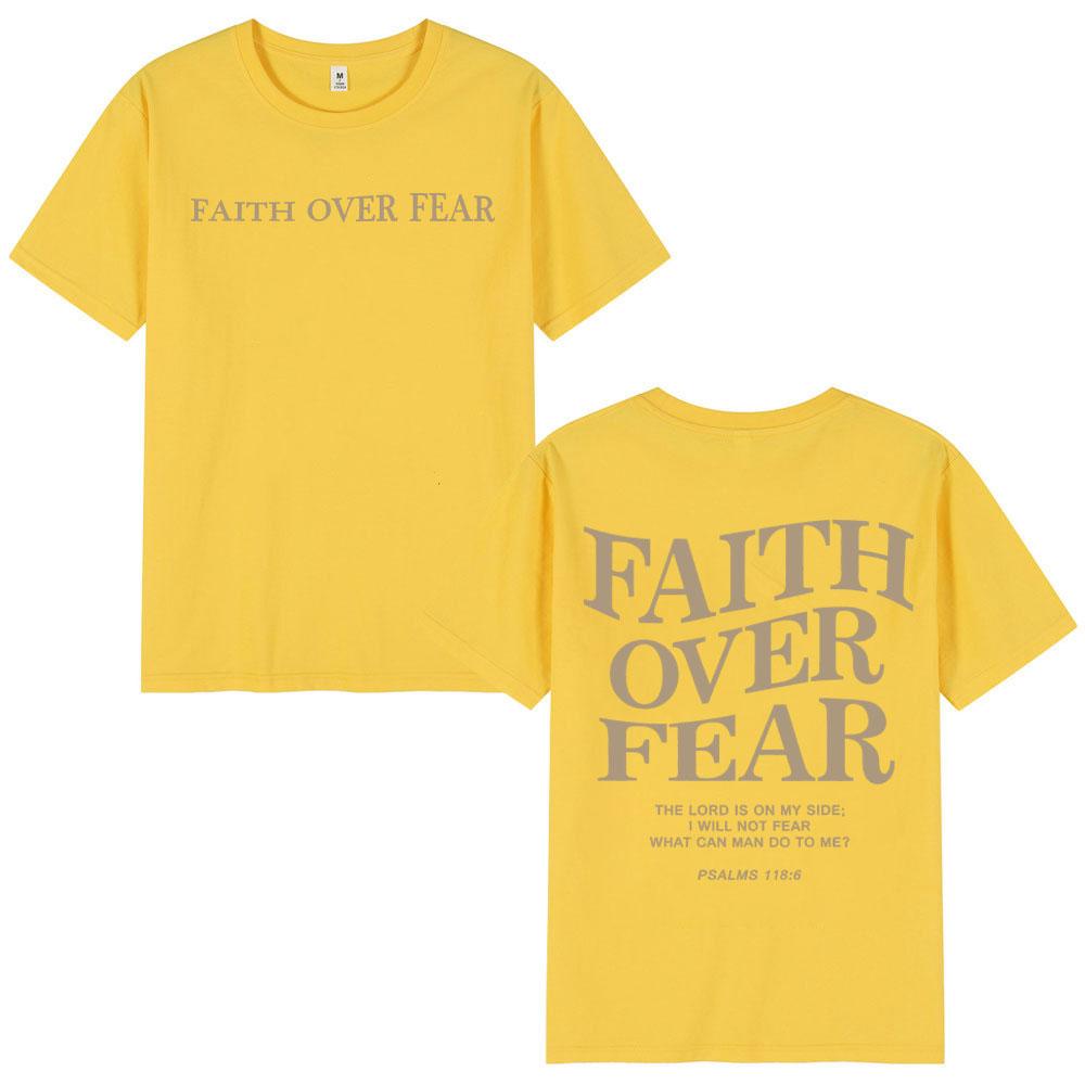 Faith Over Fear Christian Bible Verse TShirts Unisex Unisex Fashion ONeck Short Sleeve TShirt Summer Casual 100Cotton T Shirts