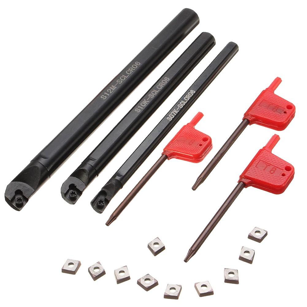 S07K/S10K/S12M-SCLCR06 Metal Lathe Tools Boring Bar + CCMT0602 Carbide Rts