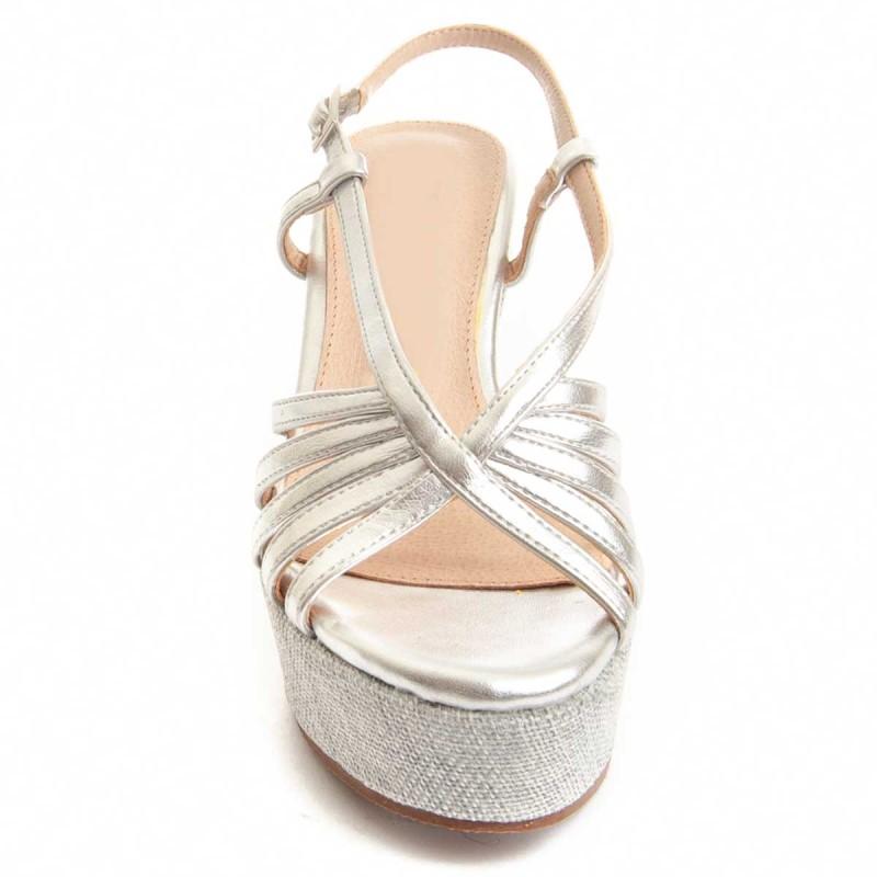 Sandalia Con Cuña De Esparto Para Mujer. Montevita Wesparto5 88502