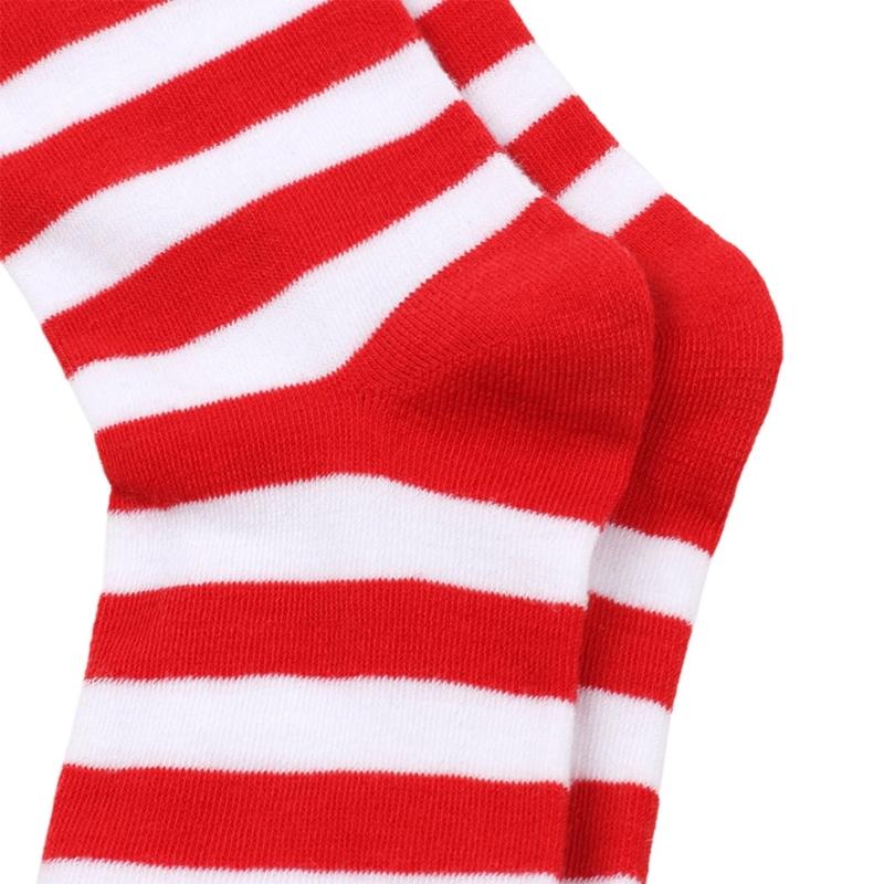 Damen Kniestrümpfe Gestreifte Lange Schlauchsocken Sportliche Strümpfe Halloween Cosplay Kostüme Kniestrümpfe Geschenk