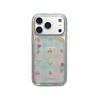 Green Pink Plaid Tulip Strawberry Semi-Transparent Phone Case for iPhone 17/16 Pro Max/15/14