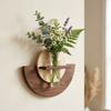 Space Saving Wood Wall Mount Flower Shelf Hydroponic Display Flower Stand  Restaurant Decoration
