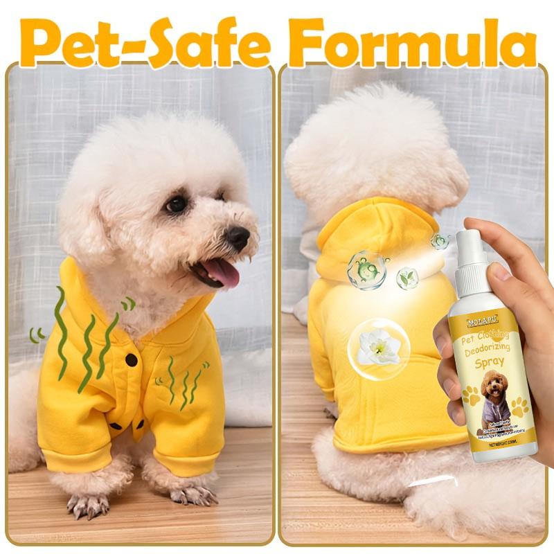 Cat and Dog Clothing Deodorizing Spray—Powerful Odor Remover for Pet Sweaters, Bandanas, and Harnesses—Designed Specifically for Cats and Dogs, Eli