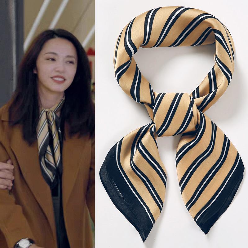 New Women Silk Printed Design Scarf For Women Fashion Neck Tie Hand Bag Foulard Wrist Kerchief Shawl Wraps Hajib Silk Scarves