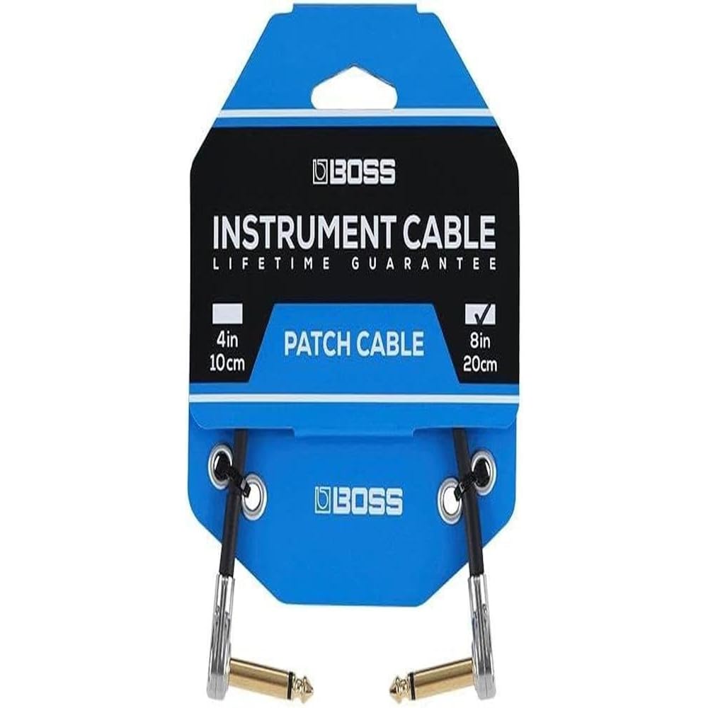 

BOSS Boss Patch Cable BPC-8 20cm Long LL Plug 24K Gold Plated Plug Space Saving