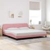 Bed Frame  Dover  Pink 200x200 cm Velvet