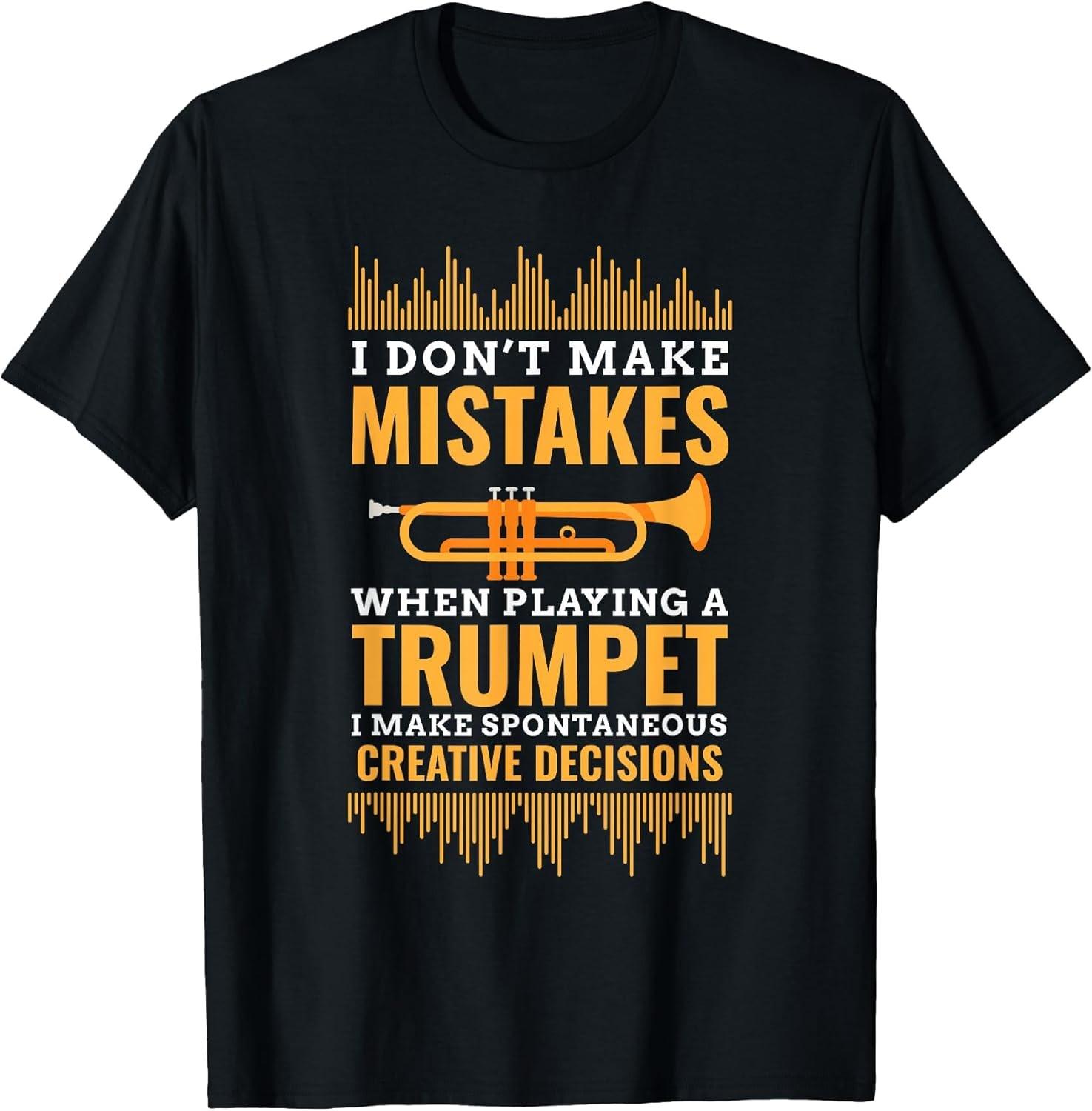 NEW LIMITED! Trumpet Funny Musician Band Player Trumpeter Gift Tee - MADE IN USA S