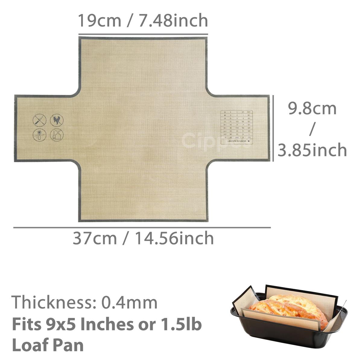 

Silicone Bread Loaf Pan Liners, Reusable Nonstick Long Tab Handles Bread Pan Baking Mats, for 9x5inch Bread Pans, Heat Resistant 1 Piece