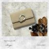 Crossmarberry Business Card Case for Women, Stylish and Cute Antique Design with Card Slots, Dividers, Magnetic closure, Simple Design, Beige, R114