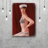 zooey deschanel actor Metal Signs wall decor Vintage Tin Signs Captain Metal Poster Decor for Bar Pub Club Wall Decoration
