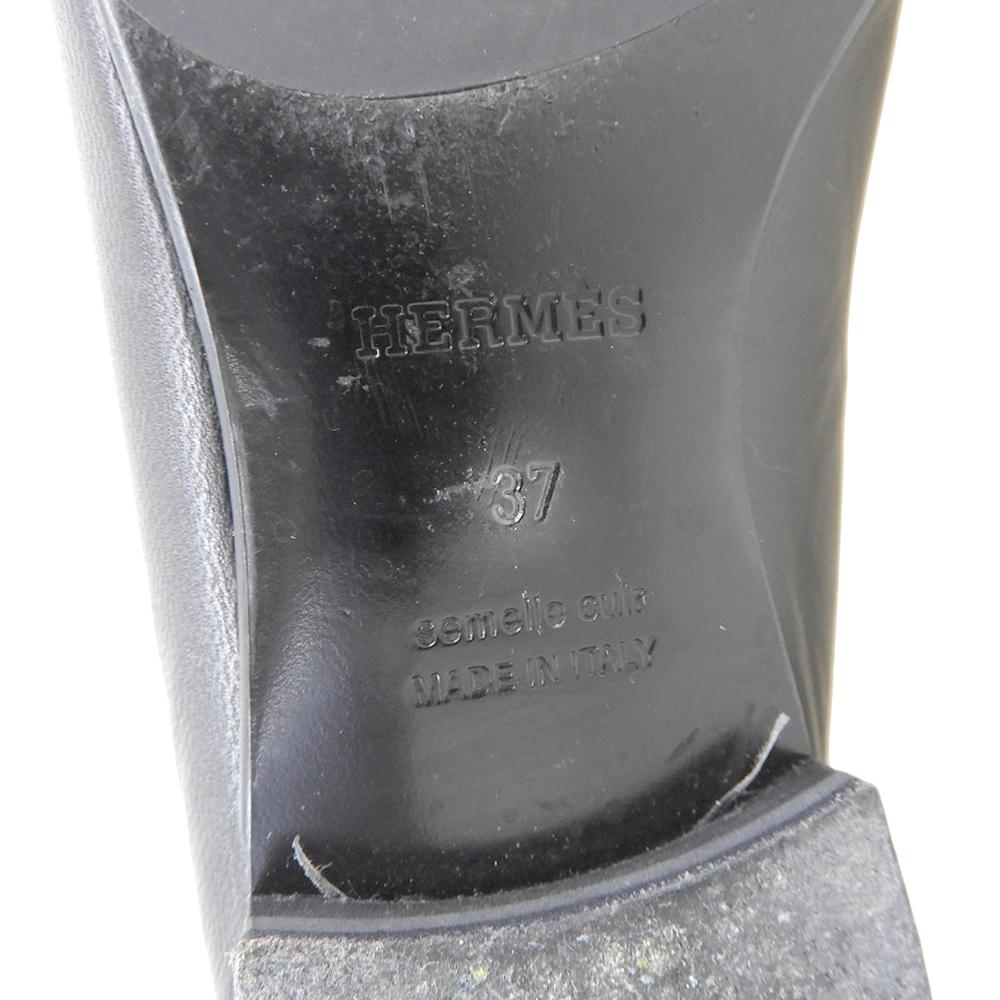 Hermes Excellent Condition Royale Tassel Loafers, Women's, Black, Size 37, AF192203Z Shoes 37 blackUsed