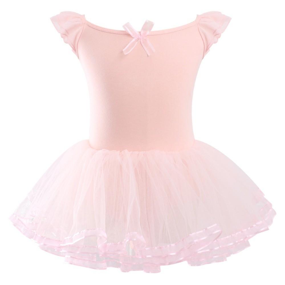 Butterfly Bow Gymnastics Tutu Skirts Breathable Kids Ballet Leotard  Ballet Dancewear