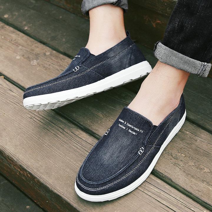 Fashion Canvas Men Shoes Loafers 2024 Fashion Brand Canvas Shoes Comfort Breathable Slip On Casual Shoes Autumn Flats Size 39-47