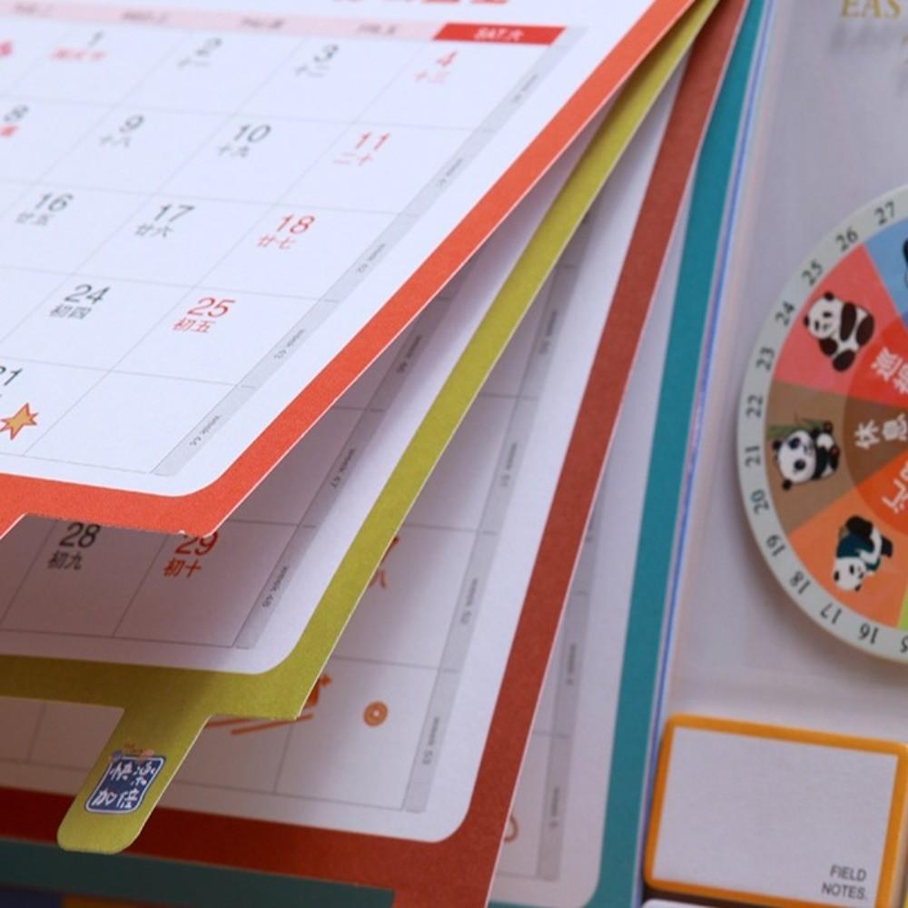 Coil Binding 2026 Desk Calendar Month Date Display Standing Flip Calendar Daily Planning