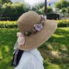 Lafite Wreath Straw Hat Ladies Summer Versatile Small Fresh Seaside Vacation Face Cover Sun Hat Summer Hat