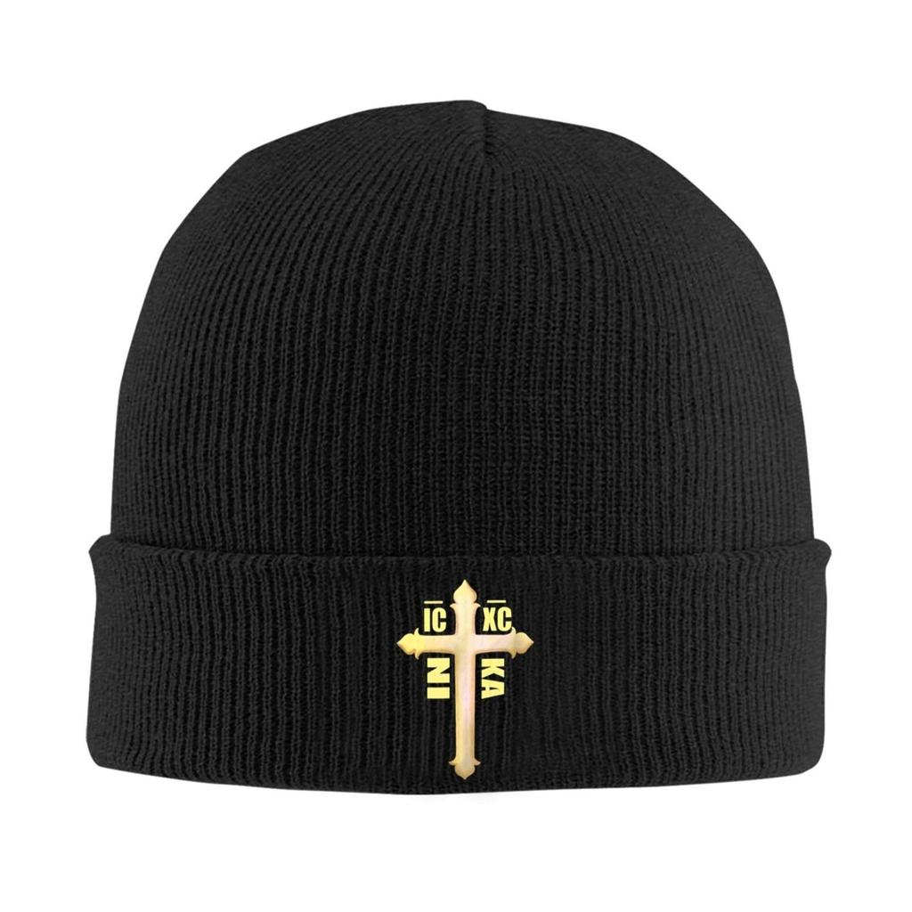 IC XC NIKA Cross Christian Orthodox Hats Autumn Winter Skullies Beanies Baggy Cap Unisex Knitted Hat