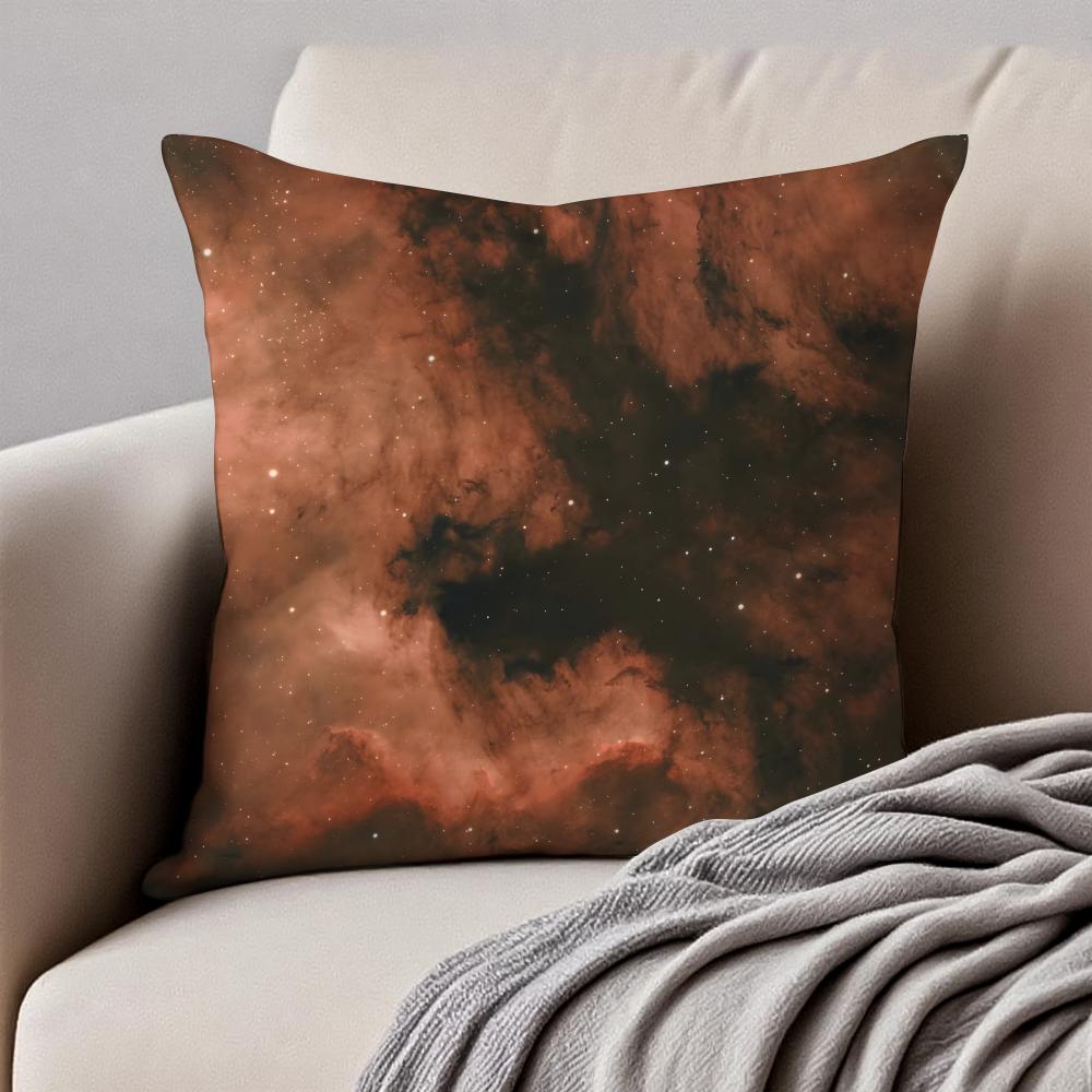 Beautiful Night Stars Cushion Cover Pillowcase Antidustmite Invisible Zipper Short Plush Sofa Cushion