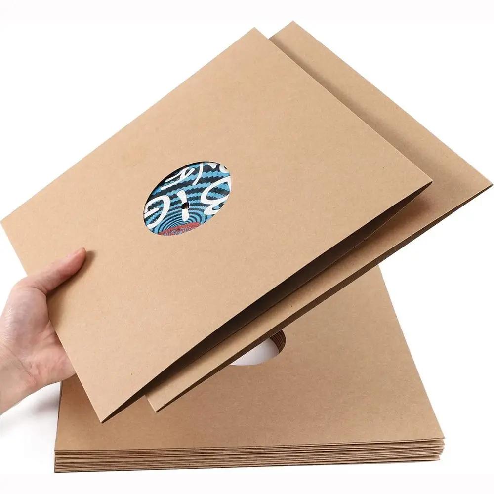 New 7/10 Inch Vinyl Records Sleeve Kraft Paper Square Outer Record Sleeves Reusable LP Vinyl Record Cover