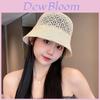 Summer Womens Straw Bucket Hat With Wide Brim For Beach And Sun Protection
