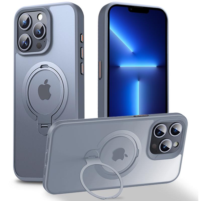 Für iPhone 13 Pro Max Hülle Ständer Kratzfest TPU+PC Handyhülle Kompatibel mit MagSafe