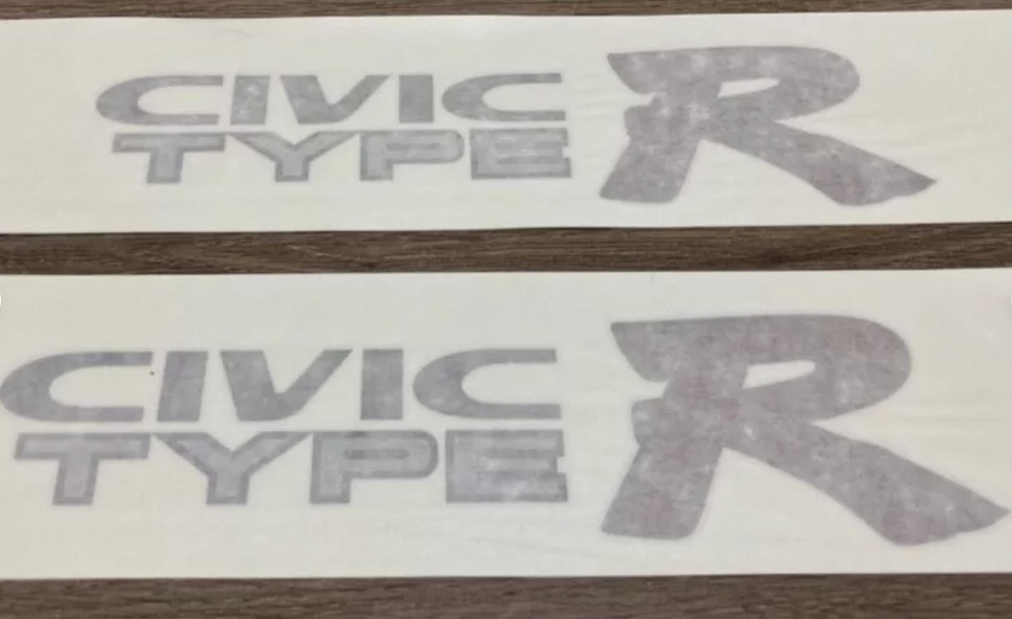 

HONDA CIVIC EK9 GENUINE Side Decal Left & Right Set OEM JDM