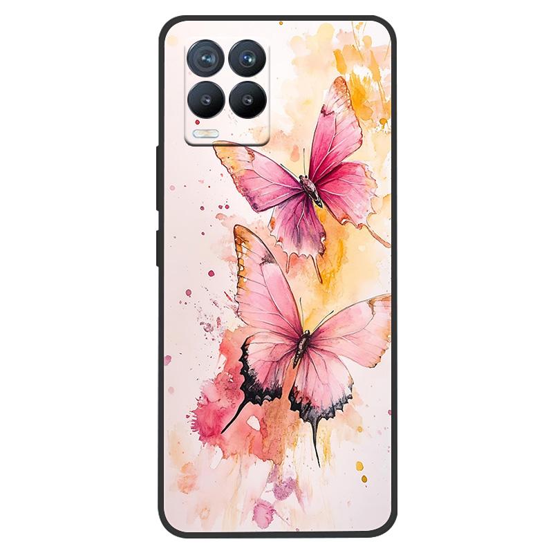 Funda para Realme 8 Pintura de Mármol Suave Mate Silicona Trasera para Realme 8 Pro 8i Realme8 4G RMX3085 Carcasa Completa para Teléfono Linda