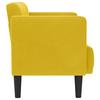 Two Seater Sofa Yellow 111 Cm Velvet