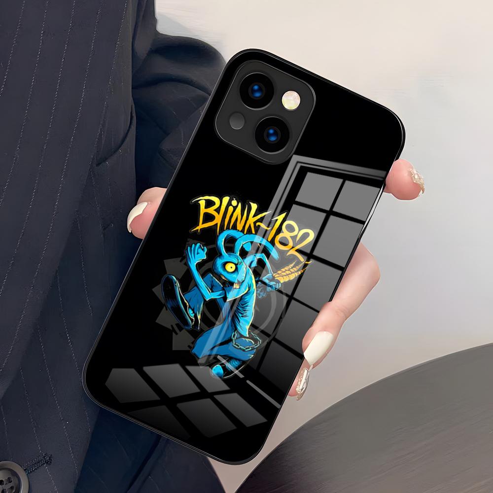 Fashion Blink 182 Phone Case For IPhone 17 Pro Max 15 Pro 16 14 Plus 12 13 Mini 11 Pro Shockproof Glass Cover