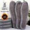 One Pairs Winter Fleece-Lined Thick Warm Plush Insoles for Men and Women Cold-Proof Breathable Deodorant Foot Warmers
