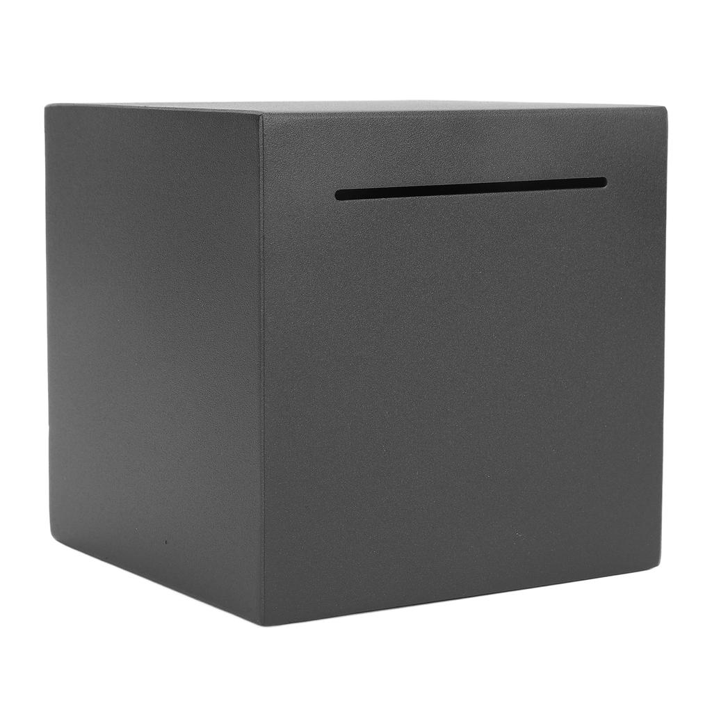 Stainless Steel Piggy Bank Drop Resistant Large Capacity Simple Design Money Bank Money Saving Box