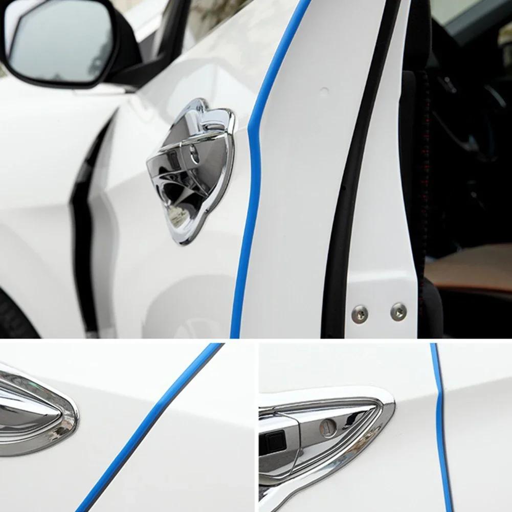 5M Autodeurrandbeschermer Trim Sierlijst Rubber Anti-Kras Universeel U-Type Transparante Afdichting Beschermer Styling Zelfklevend