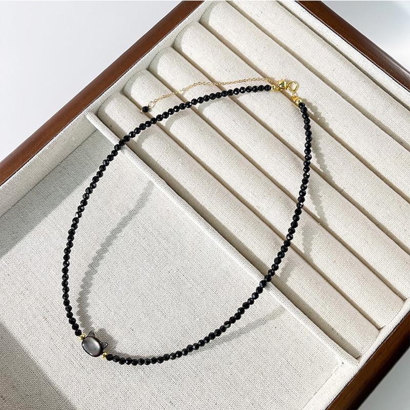 Cherry Gummy Crystal Heart Beaded Stackable Necklace - Summer Collarbone Chain Exquisite Design