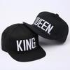 Embroidery Alphabet Hip Hop Hat, Outdoor Sports Visor Hat Sun Protection Hat King queen Baseball Cap