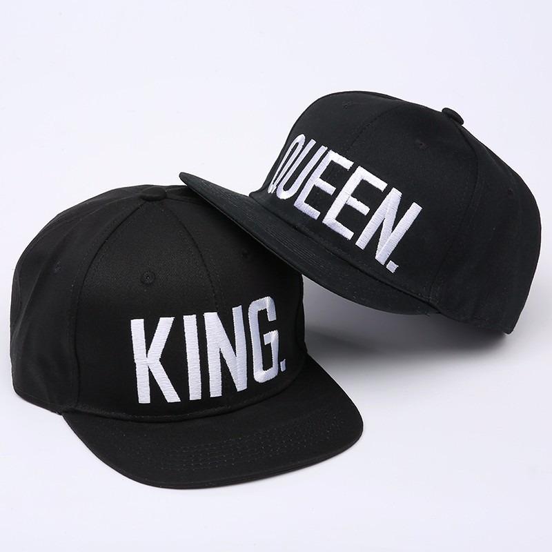 Embroidery Alphabet Hip Hop Hat, Outdoor Sports Visor Hat Sun Protection Hat King queen Baseball Cap